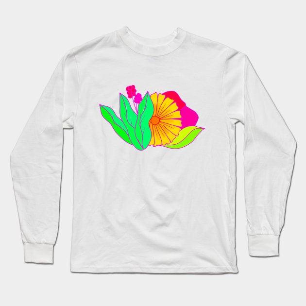 Flower daisy floral Margarita Long Sleeve T-Shirt by carolsalazar